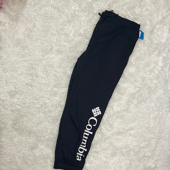 Mens black fleece lined joggers Columbia